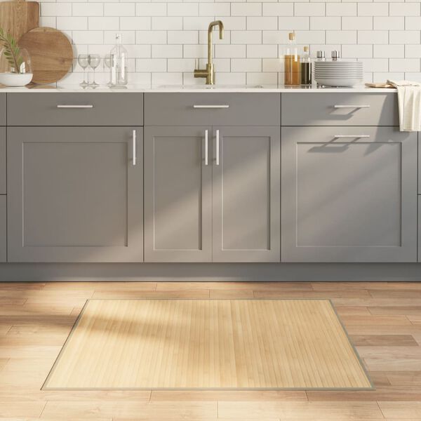 vidaXL Motta R&eacute;tthyrnd Lj&oacute;s N&aacute;tt&uacute;ruleg 80x100 cm Bambus