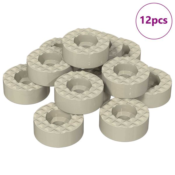vidaXL V&ouml;rn fyrir st&oacute;laf&aelig;tur 12 pcs Gegns&aelig;tt &Oslash; 15 x 16 mm PVC