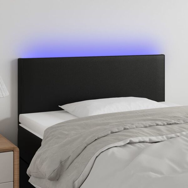 vidaXL LED H&ouml;f&eth;agafl 80x5x78/88 cm Svart Le&eth;url&iacute;ki