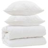 vidaXL D&uacute;kur me&eth; p&uacute;&eth;um me&eth; kodda 3 pcs Hv&iacute;tt M&iacute;kr&oacute;f&iacute;ber