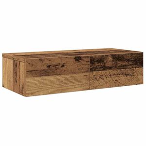 vidaXL vegghilla me&eth; sk&uacute;ffum Vi&eth;arlitur 60x26,5x15 cm Samsettur Vi&eth;ur