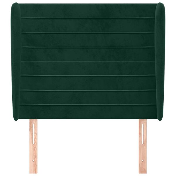 vidaXL H&ouml;f&eth;agafl me&eth; Eyrum 93x23x118/128 cm D&ouml;kkgr&aelig;n Flauel