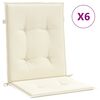 vidaXL Gar&eth;st&oacute;lasessur L&aacute;gt Bak 6stk Rj&oacute;malita&eth;ar100x50x3cm Oxfordefni
