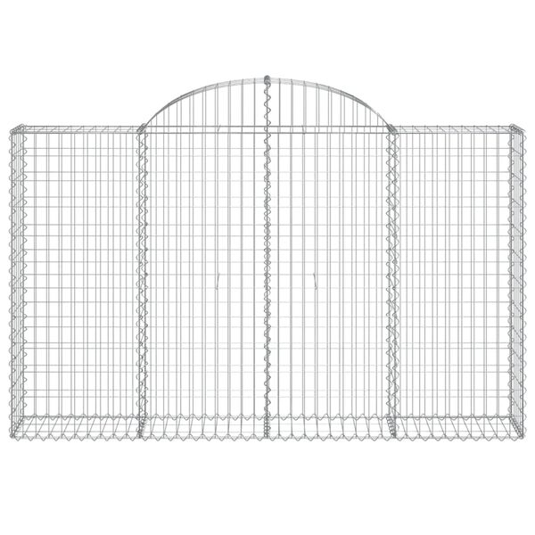 vidaXL Bogadregnir Grjótkassar 30 stk. 200x30x120/140cm Sinkhúðað Járn