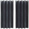 vidaXL Myrkratj&ouml;ld 2 pcs D&ouml;kk gr&aacute; 140 x 175 cm Flauel