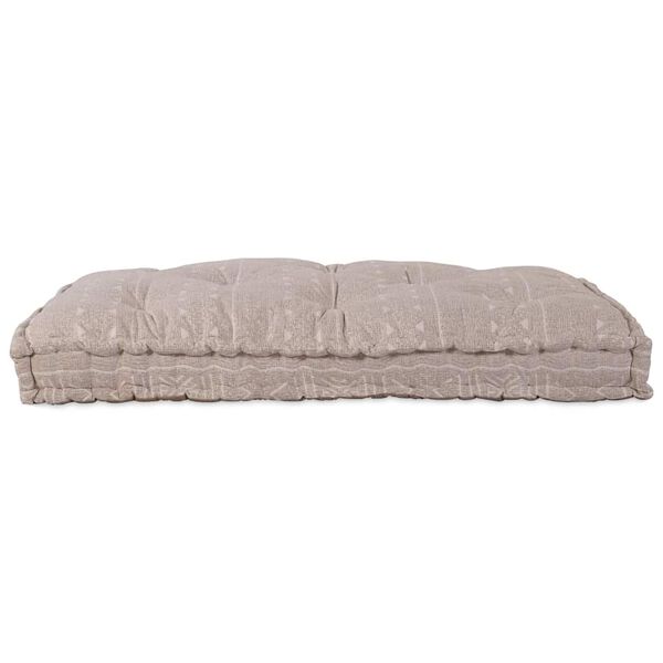 vidaXL Sofapúði Létt brúnt 120 x 80 x 12 cm dúkur