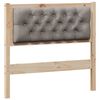 vidaXL H&ouml;f&eth;agafl Anna&eth; Br&uacute;nn og taupe 90 cm Gegnheil fura