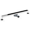 vidaXL Sturtu fr&aacute;rennsli me&eth; gleri me&eth; 360&deg; s&yacute;rum Svartur 80 cm