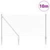 vidaXL Gir&eth;ingarp&oacute;stur Silfur 10 x 1 m (40 x 40 mm net) St&aacute;l