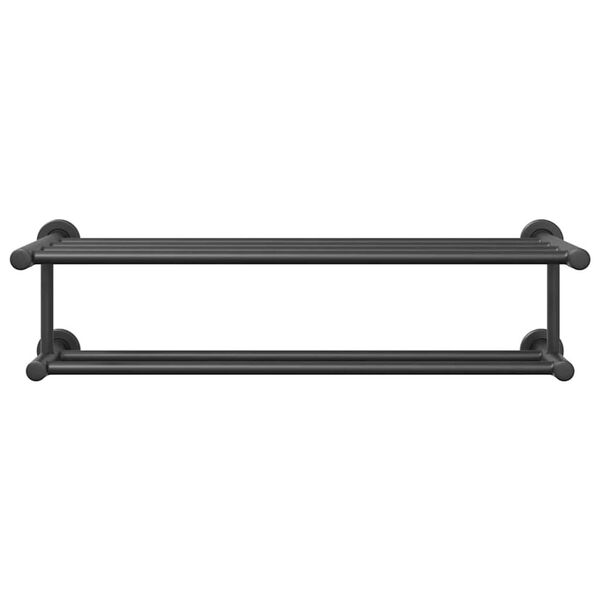 vidaXL Handklæðahengir Svartur 61 x 23 x 17 cm stainless steel