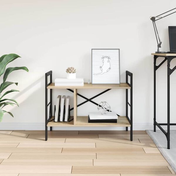 vidaXL Hilla Sonoma Eik 75 x 30 x 58,5 cm Samsettur vi&eth;ur