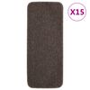 vidaXL Stamar &THORN;repamottur 15 stk. 60x25 cm Br&uacute;nar R&eacute;tthyrndar