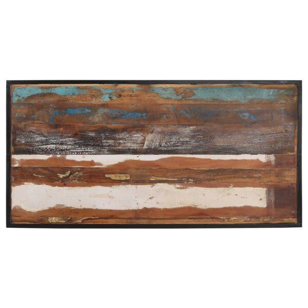 vidaXL Borðstofuborð 140 cm Gegnheill Endurnýttur Viður