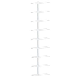 vidaXL Vegghengdur V&iacute;nrekki fyrir 9 Fl&ouml;skur Hv&iacute;tt J&aacute;rn