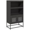 vidaXL Highboard Svart 68x39x123 cm St&aacute;l
