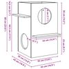 vidaXL Cat House Wax Brún 43x43x60 cm Solid Wood Furu