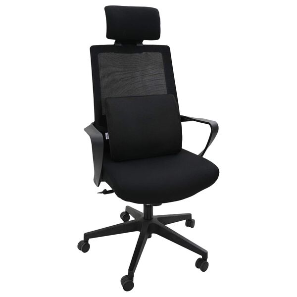 vidaXL Koddi me&eth; kodda Stillanlegur Svartur 34 x 31.5 x 12 cm M&ouml;skvi