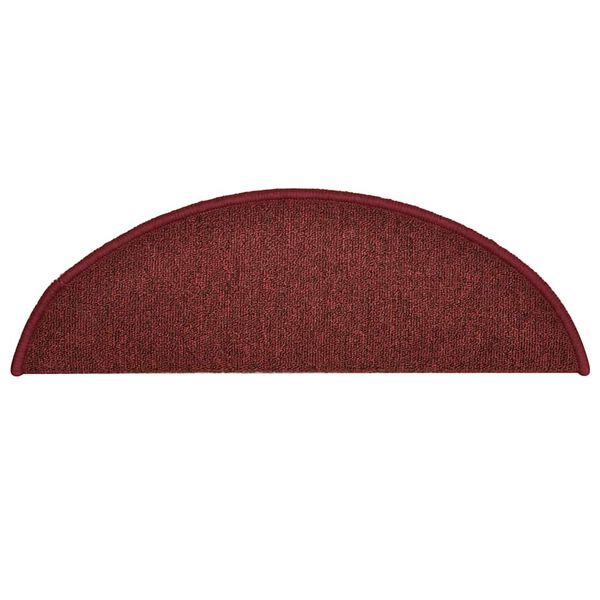 vidaXL Stigamottur 30 stk 56x17x3 cm bordeaux h&aacute;lfhringlaga