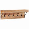 vidaXL Fatahengi Vegghengt Br&uacute;nn 73 x 19 x 23 cm Gegnheill akas&iacute;uvi&eth;ur