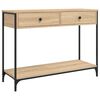 vidaXL Veggbor&eth; Sonoma Eik 100x34,5x75 cm Samsettur Vi&eth;ur
