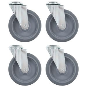 143428 vidaXL Bolt Hole Swivel Casters 4 pcs 125 mm