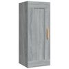 vidaXL Veggsk&aacute;pur Gr&aacute;r Sonoma Eik 35x34x90 cm Samsettur Vi&eth;ur