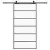 vidaXL rennihur&eth; me&eth; v&eacute;lb&uacute;na&eth;arsetti Svart 102x205 cm ESG Gler