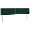 vidaXL H&ouml;f&eth;agafl me&eth; Eyrum 203x16x78/88 cm D&ouml;kkgr&aelig;n Flauel