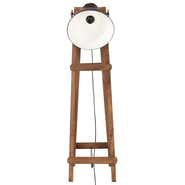 vidaXL G&oacute;lflampi Svartur E27 Gegnheill Mang&oacute;vi&eth;ur