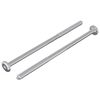 vidaXL Skr&uacute;fa 2 pcs Silfur M6 x 120 mm St&aacute;l