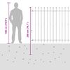 vidaXL Sp&iacute;kfence Svartur 200 x 200 cm Dufth&uacute;&eth;a&eth; st&aacute;l