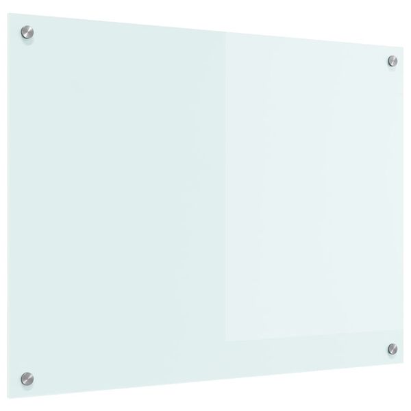 vidaXL Eldh&uacute;s Backsplash Hv&iacute;tt 80 x 60 cm hertu&eth; gler