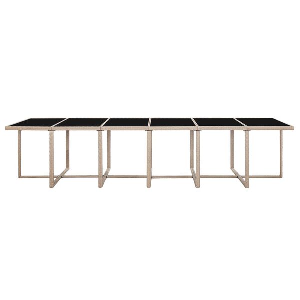 vidaXL 17 stk. &Uacute;tibor&eth;stofusett me&eth; P&uacute;&eth;um P&oacute;l&yacute;rattan Drapplita&eth;