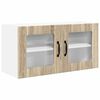 vidaXL Eldh&uacute;s sk&aacute;pur Sonoma Eik 80 x 31 x 40 cm Samsettur vi&eth;ur