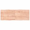 vidaXL Bor&eth;plata Lj&oacute;sbr&uacute;n 160x60x(2-4) cm Me&eth;h&ouml;ndlu&eth; N&aacute;tt&uacute;rul. Br&uacute;nir