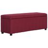 vidaXL Bekkur me&eth; Geymsluh&oacute;lfi 116 cm V&iacute;nrau&eth;ur P&oacute;l&yacute;ester