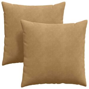 vidaXL S&oacute;fap&uacute;&eth;ar 2 pcs Br&uacute;nn 80 x 80 cm Korduroy efni