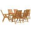 vidaXL Gar&eth;ur bor&eth;sett 7 pcs Br&uacute;nn Hrein akas&iacute;utr&eacute;