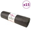vidaXL Ruslapokar me&eth; Spennu 150 stk. Svartur 240 l