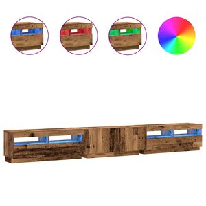 vidaXL sj&oacute;nvarpssk&aacute;pur me&eth; LED lj&oacute;sum 300x35x40 cm Samsettur Vi&eth;ur