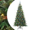 vidaXL Gervi hengdu j&oacute;latr&eacute; me&eth; 300 LED Gr&aelig;nn 240 cm PE og PVC