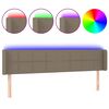 vidaXL LED h&ouml;fu&eth;gafl Taupe 183x16x78/88 cm Efni