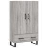 vidaXL H&aacute;r Sk&aacute;pur Gr&aacute;r Sonoma 69,5x31x115 cm Samsettur Vi&eth;ur