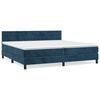 vidaXL H&oacute;lfa&eth; Springr&uacute;m me&eth; D&yacute;nu Bl&aacute;tt 200x200 cm Flauel