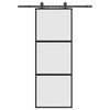 vidaXL rennihur&eth; me&eth; v&eacute;lb&uacute;na&eth;arsetti Svart 76x205 cm Hert Gler