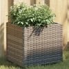 vidaXL Gr&oacute;&eth;urker Gr&aacute;tt 2 stk 36x30x32 cm P&oacute;l&yacute;rattan