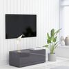 vidaXL Sj&oacute;nvarpssk&aacute;pur H&aacute;glans Gr&aacute;r 80x34x30 cm Samsettur Vi&eth;ur