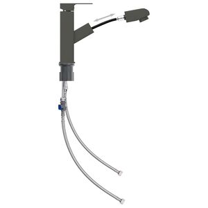 vidaXL Ba&eth;herbergiskrani &Uacute;tdraganlegur Gr&aacute;r 157x172 mm