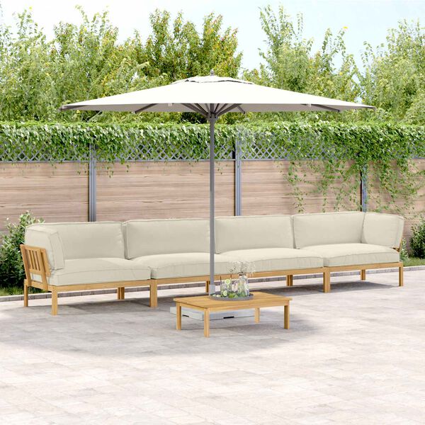 vidaXL S&oacute;fasett me&eth; p&uacute;&eth;i Einlita 5 pcs Rj&oacute;malitur Hrein akas&iacute;utr&eacute;