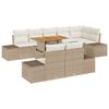 vidaXL Gar&eth;s&oacute;fa sett me&eth; geymslu 9 pcs Drapplita&eth;ur Poly rattan